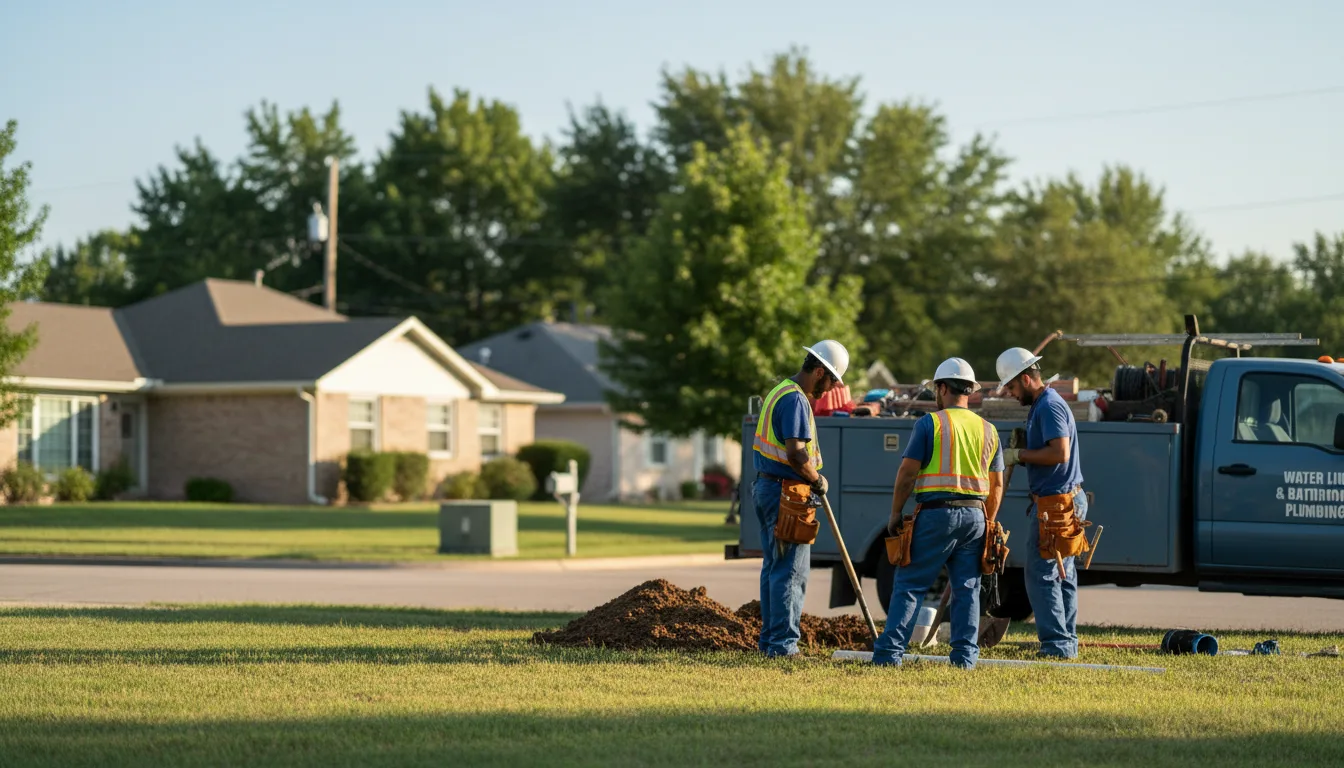 Residential water line and bathroom plumbing service in Shoreham, NY